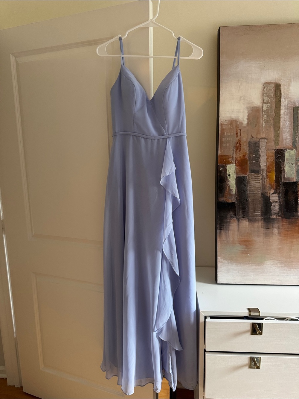 Azazie Naeem
Lavender A-Line V-Neck Ruffle Chiffon Dress